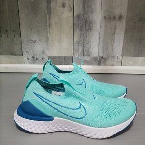 Nike Epic Phantom React Flyknit Shoes ~ Youth 4 / Women 5.5 ~ Hyper Turquoise